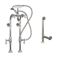 Cambridge Plumbing Complete Brushed Nickel Free Standing Plumbing Package for Clawfoot Tub CAM398463-PKG-BN